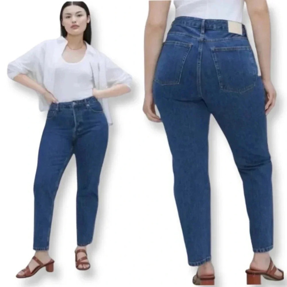Everlane The Curvy 90s Cheeky Straight High Waist Jean Size 30 Ankle - Picture 1 of 14